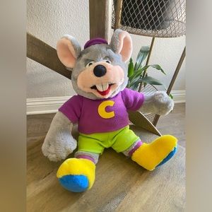 Vintage Chuck E Cheese 11” plush stuffed animal kid’s Stuff Charm Co